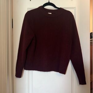 Burgundy cropped sweater